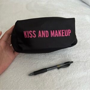 Kate Spade Kiss and Makeup Nylon Cosmetic Bag